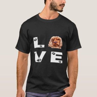 Cute English Cocker Spain Hund Puppy Kärlek T Shirt