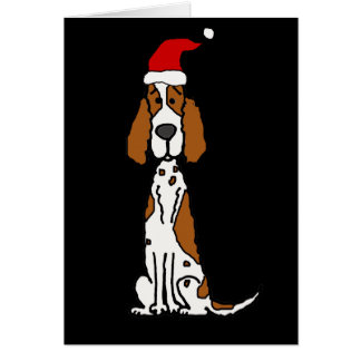 Cute English Setter Puppy, Hund jul Hälsningskort