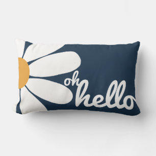 Cute Entryway Pillow med vit Daisy, Oh Hej Lumbarkudde