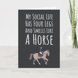 Cute Equestrian Cards Animal Equine Horse Funny Kort