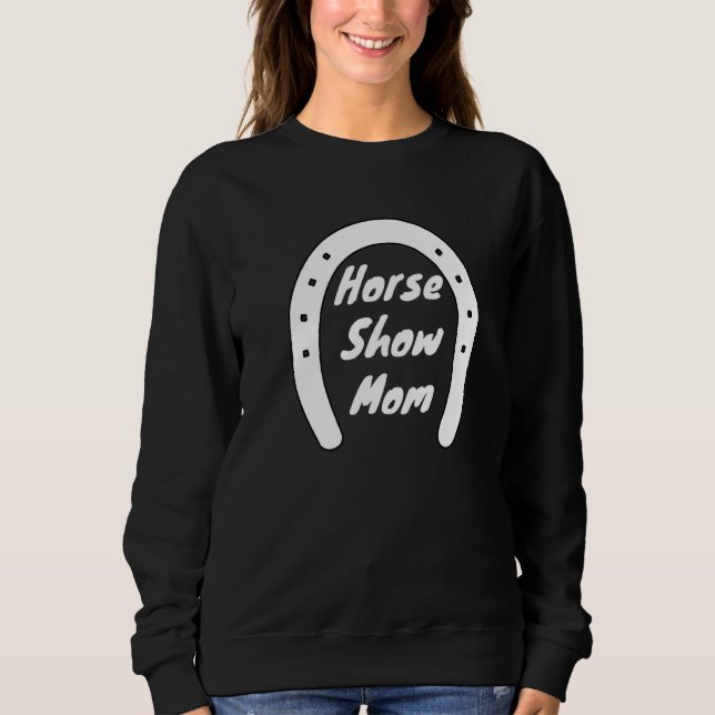 Cute Equestrian Horse Show Apparel for Mamma som L T Shirt (Framsida)