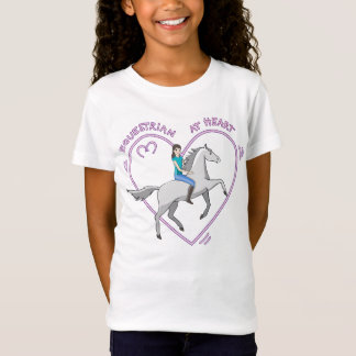 Cute Equestrian vid Heart Girl and Horse Kärlek An T Shirt