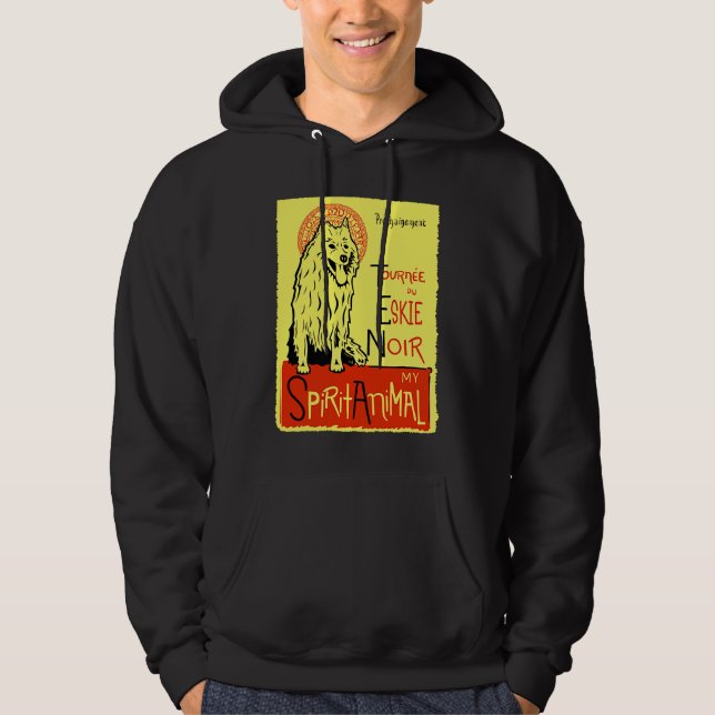 Cute Eskie American Eskimo Dog Eskimo Spitz Hoodie (Framsida)