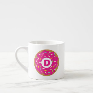 Cute espresso kopp mugg med rosa gladisage logotyp espressomugg