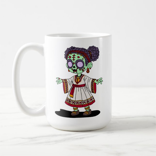 Cute etiopian Zombie Kaffemugg (Vänster)