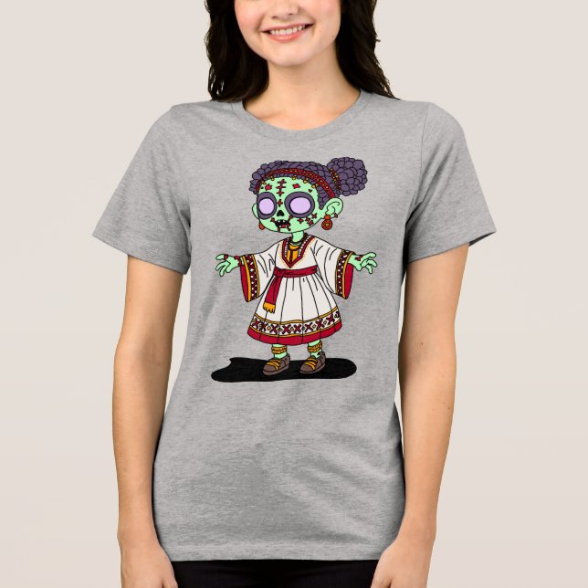 Cute etiopian Zombie T Shirt (Framsida)