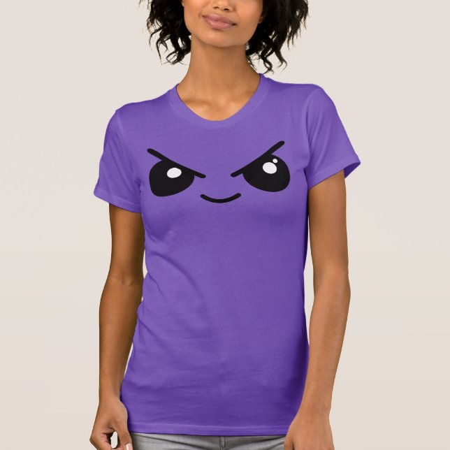 Cute Evil Ansikte T-Shirt (Framsida)
