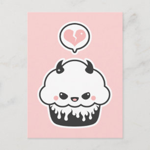 Cute Evil Cupkaka Vykort