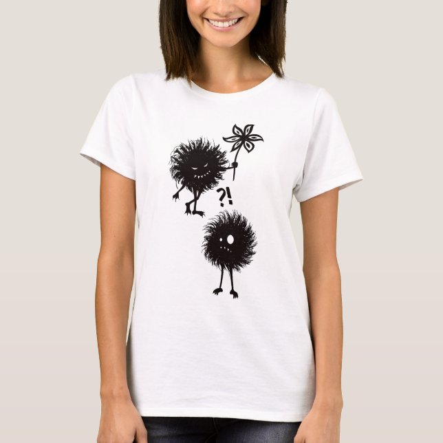 Cute Evil Kryp Friends Hoodie Dress T-shirt (Framsida)