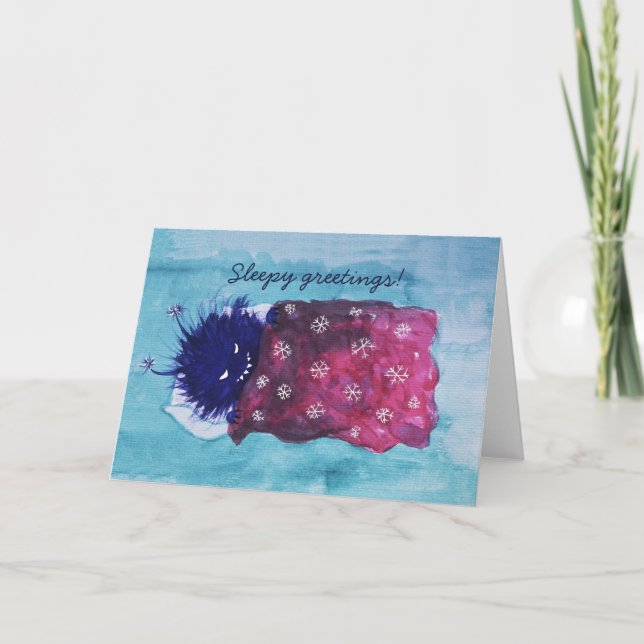 Cute Evil Kryp Kärlek för att slappna av Sömnig Hä Kort (Framsida)