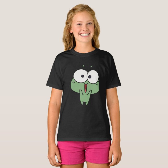 Cute exciterad groda t shirt (Hel framsida)