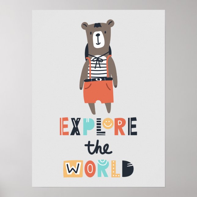 Cute Explorerar barnrummet Poster (Framsidan)