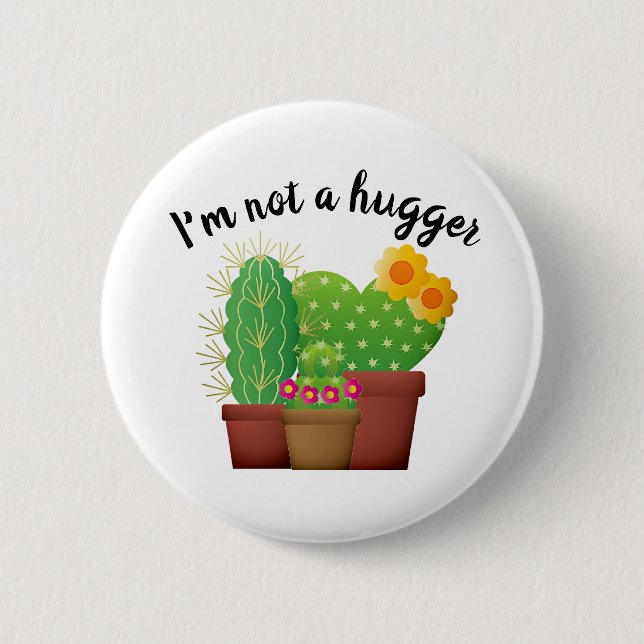 Cute Expression Cactus/Succulent Button Knapp (Framsida)