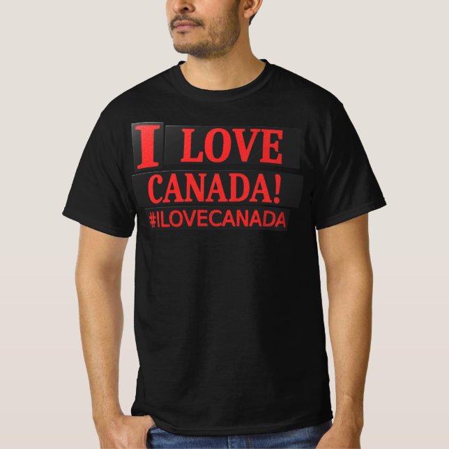 Cute Expression Design #ILOVECANADA". Köp nu T Shirt (Framsida)