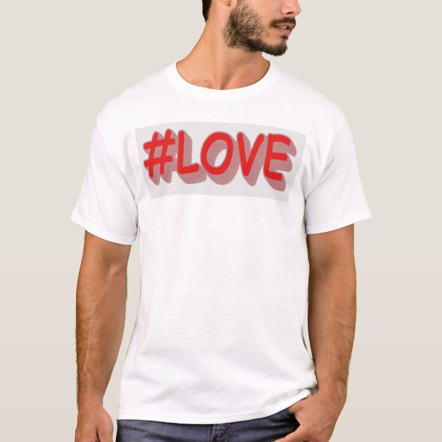 Cute Expression Design "#KÄRLEK". Köp nu T Shirt (Framsida)