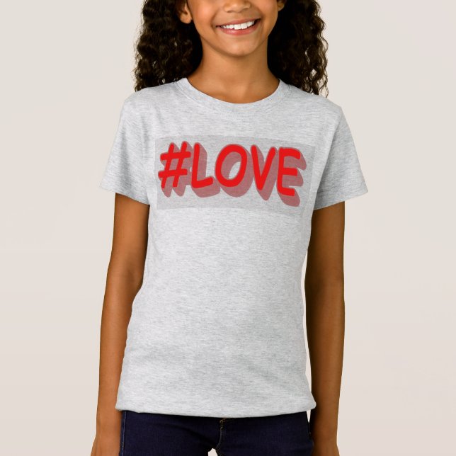 Cute Expression Design "#KÄRLEK". Köp nu T Shirt (Framsida)