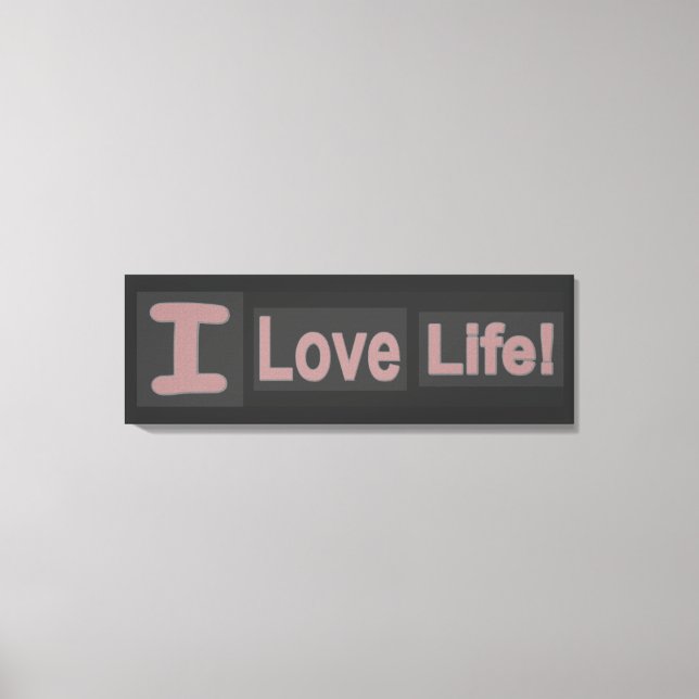 Cute Expression Design "Kärlek Life". Köp nu Canvastryck (Framsida)