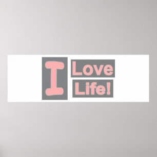 Cute Expression Design "Kärlek Life". Köp nu Poster