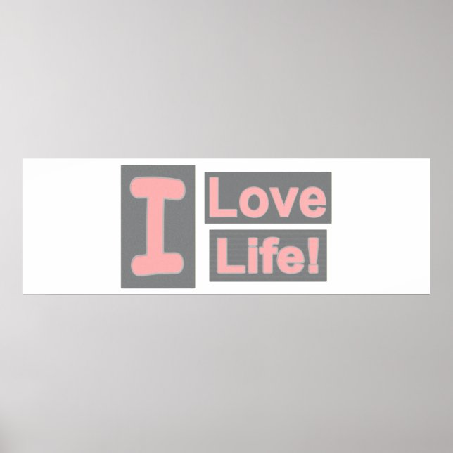 Cute Expression Design "Kärlek Life". Köp nu Poster (Framsidan)