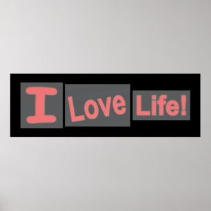 Cute Expression Design "Kärlek Life". Köp nu Poster