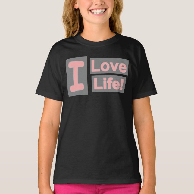 Cute Expression Design "Kärlek Life". Köp nu T Shirt (Framsida)