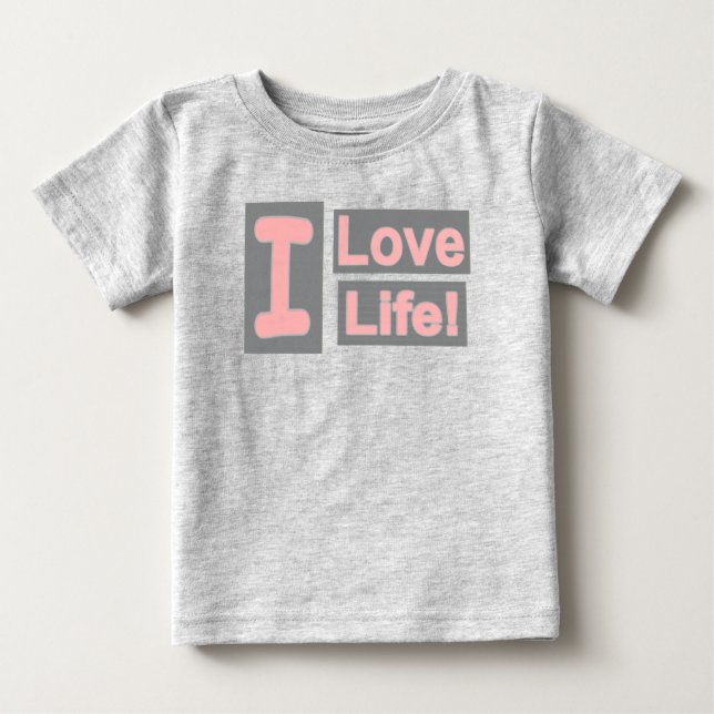 Cute Expression Design "Kärlek Life". Köp nu T Shirt (Framsida)