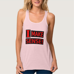 Cute Expresskonstruktion "Make Sense" Köp nu Linne Med Racerback