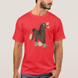 Cute Exuberant Tecknad Shire Horse T-Shirt