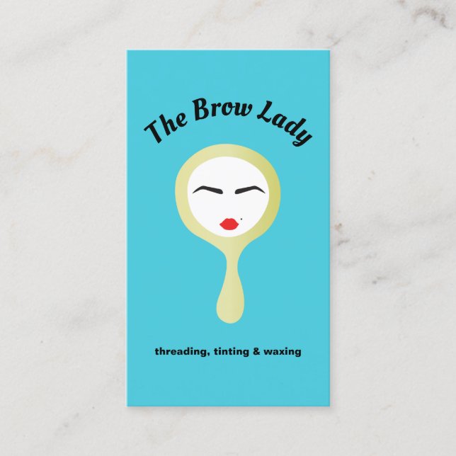 Cute Eyebrows Threading Brow Pub Visitkort (Framsida)