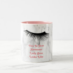 Cute Eyelash Dam Coffee Mugg Soft Rosa