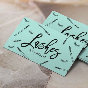 Cute Eyelash Extensions Lash Makeup Artist Mint Visitkort