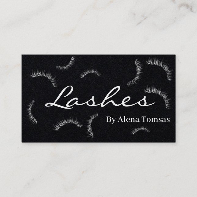 Cute Eyelash Extensions Makeup Artist Lash Pub Visitkort (Framsida)