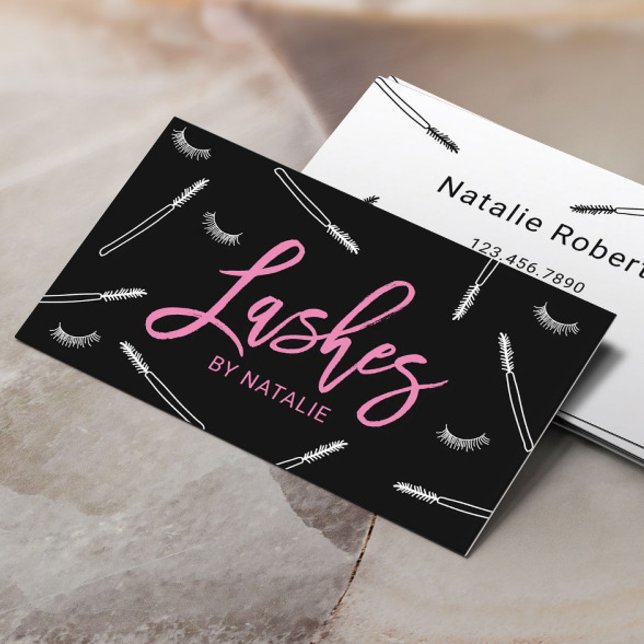 Cute Eyelash Extensions Makeup Artist Lash Pub Visitkort (Skapare uppladdad)