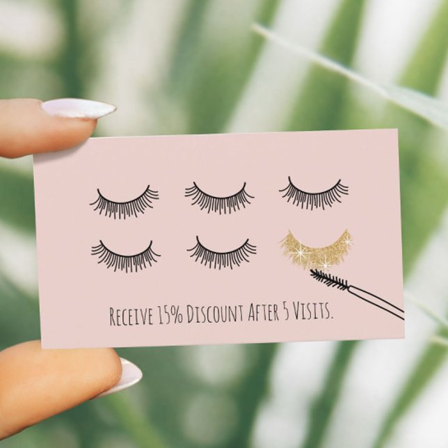 Cute Eyelash Makeup Artist Lash Lounge Loyalty Lojalitetskort (Skapare uppladdad)