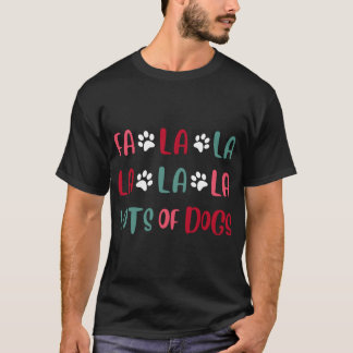 Cute Fa la lots Hundar jul Hund Julafton T Shirt