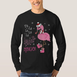 Cute Fa La MINGO Candy cane Julflamingo T Shirt