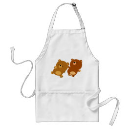 Cute Facetious Tecknad Bears Apron Förkläde