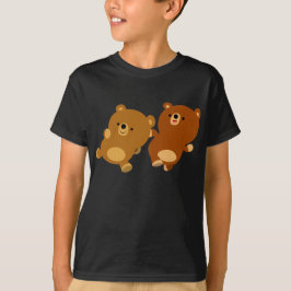 Cute Facetious Tecknad Bears Barn T- Shirt Tee