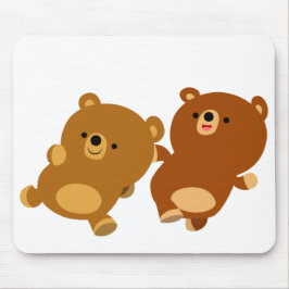 Cute Facetious Tecknad Bears Mousepad Musmatta