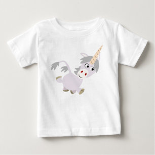 Cute Facetious Tecknad Unicorn Baby T-Shirt