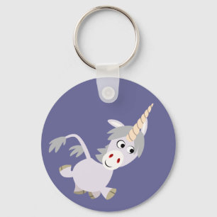 Cute Facetious Tecknad Unicorn Keychain Nyckelring