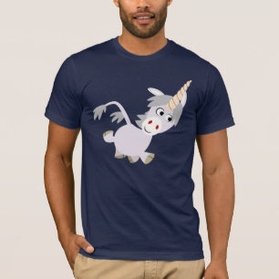 Cute Facetious Tecknad Unicorn T-Shirt