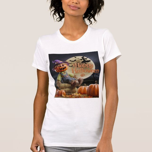 Cute Fågelskrämma Halloween T-Shirt (Framsida)