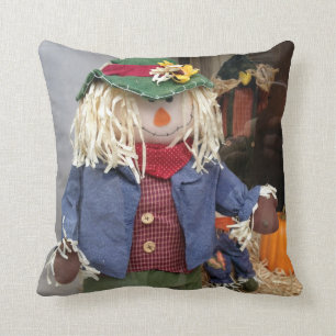 CUTE ***FÅGELSKRÄMMA*** PILLOW & LÖV PÅ BAKGRUND KUDDE