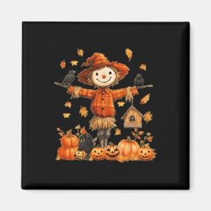 Cute Fågelskrämma Pumpkin Thanksgiving Halloween F Magnet