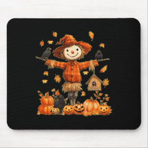 Cute Fågelskrämma Pumpkin Thanksgiving Halloween F Musmatta