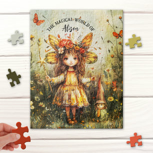 Cute Fairy and Gnome Garden Puzzle Pussel