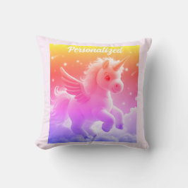 Cute Fairy Baby Unicorn Rosa Sparkling Fantasy Kudde