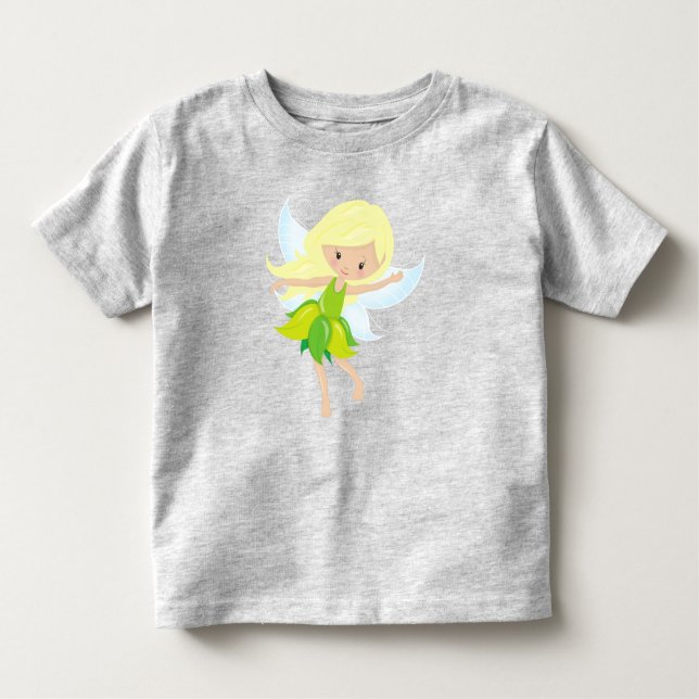 Cute Fairy, Blonde Hair, Magic Fairy, Forest Fairy T Shirt (Framsida)