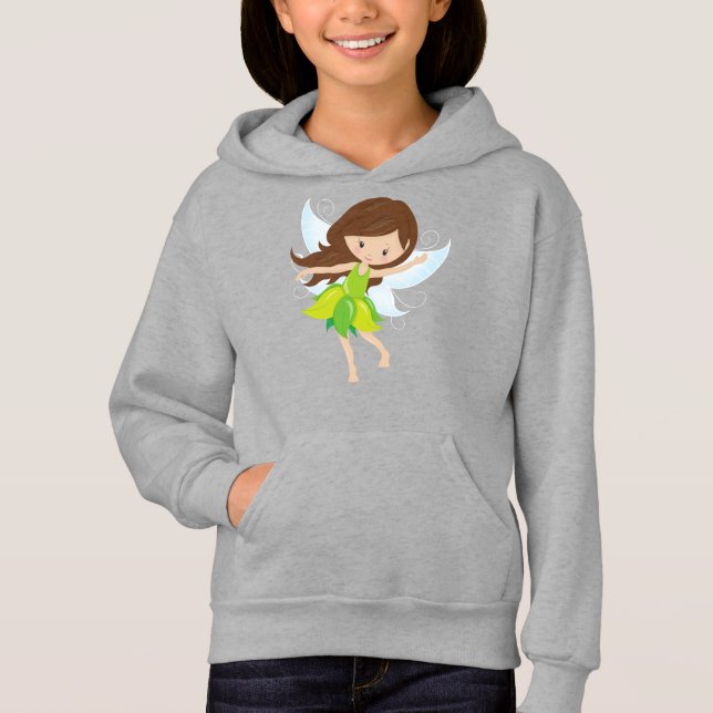 Cute Fairy, Brown Hair, Magic Fairy, Forest Fairy T Shirt (Framsida)